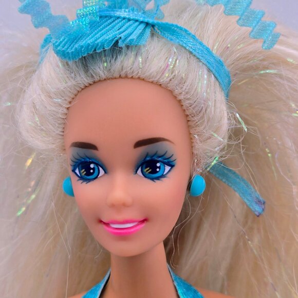 1991 Mattel Mermaid Barbie Doll 1991 1434 Blonde Glitter Hair Read - Picture 2 of 16